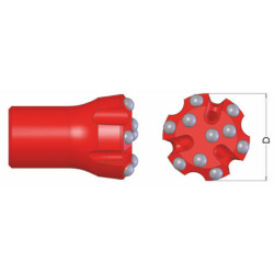 Bohrkrone Rockmore T38 76 mm flat face HM round button