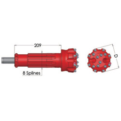 Imlochhammer Bohrkrone Rockmore 4'' ROK 400 mit DHD 340A