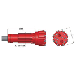 Imlochhammer Bohrkrone Rockmore 5'' ROK 550A mit QL5/QL50